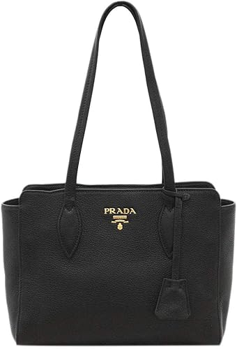 Amazon アウトレット プラダ バッグ 1bg112 Prada トートバッグ ショルダー Vitello Phenix Nero ネロ カーフブラック ゴールド金具 並行輸入品 Prada プラダ トートバッグ