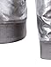 JOGAL Mens Metallic Nightclub Styles Zip Up Varsity Baseball Bomber Jacket XX-Large Silver