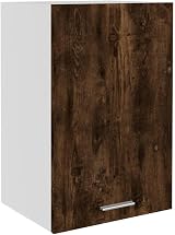 vidaXL Smoked Oak Hanging Cabinet Wall Mounted Kitchen Storage 39.5x31x60 cm