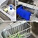 M SANMERSEN Kitchen Sponge Holder, Stainless Steel Kitchen Sink Caddy Organizer Sink Hanging Drain Basket for Brush Dishwashing Liquid Drainer Rack