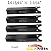 bbq-parts PPZ151 (4-pack) Porcelain steel Heat Plate, Heat Shield, Heat Tent, Burner Cover, Vaporizor Bar, and Flavorizer Bar for Great Outdoors, and Uniflame Grills (14 15/16