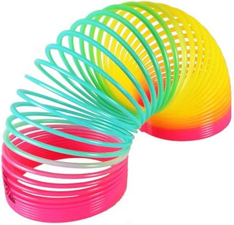 Amazon Co Jp Hanbin 3 4インチジャイアントマジックスプリングおもちゃ レインボープラスチックコイルおもちゃ クラシックノベルティ おもちゃ 子供用 男の子と女の子用 ジャンボレインボーコイルスプリングおもちゃ Multicolor 8 7 9cm おもちゃ