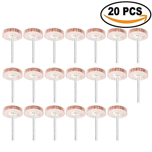 ZFE 240Grit 20mmX4mm Flap Wheels For Dremel Rotary Tools Pack of 20Pcs