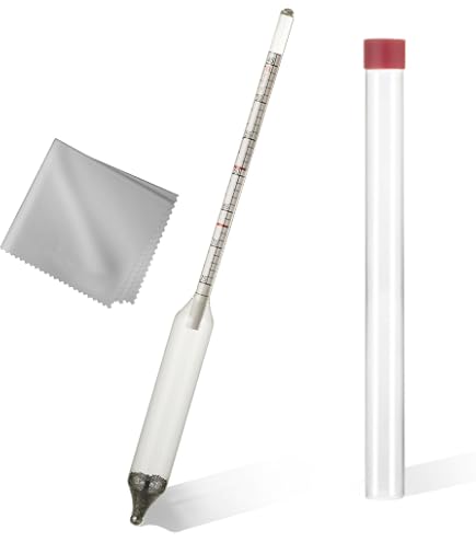 Tap My Trees Ahornsirup-Hydrometer & Testbecher Bundle – VT-geprüft, Mit Baumé- Und Brix-Skala, Edelstahl-Becher Für Zuckergehalt-Messung