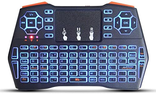 UIOT Mini Wireless Keyboard with Touchpad Backlit Portable Handheld Remote Control for Android Windows IOS Mac OS Linux Google Android TV Box PC Pad Xbox 360 PS3