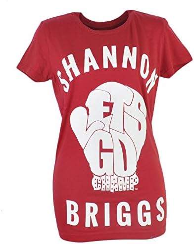 Shannon Briggs The Cannon Lets Go Champ Womens Tshirt Tee Boxer Red Boxer XLarge