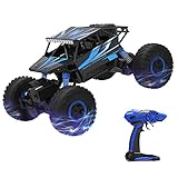 Gamzoo Rock Crawler Radio Control RC Vehicle 1:18 Scale Toy Truck100M 4WD 4X4 Powerful High Speed RC Car