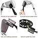 BettGolf Golf Club Brush and Groove Cleaner Brush By Brushes in 7 Different Colors For Golf Shoes/Golf Club/Golf/Golf Groove, 2 Ft Retractable Zip-line Aluminum Carabiner (Black(1))
