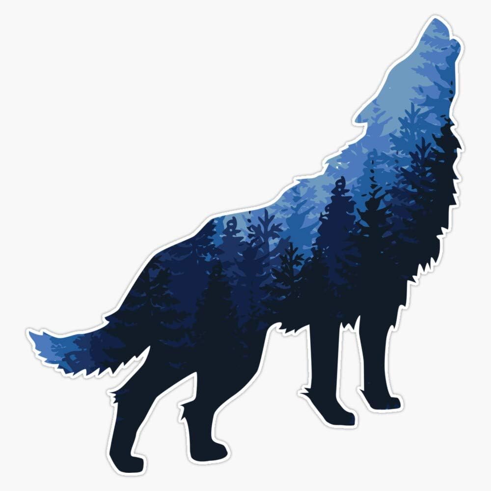 Amazon.com: EMC Graphics Forest Wolf Vinyl Waterproof Sticker Decal Car