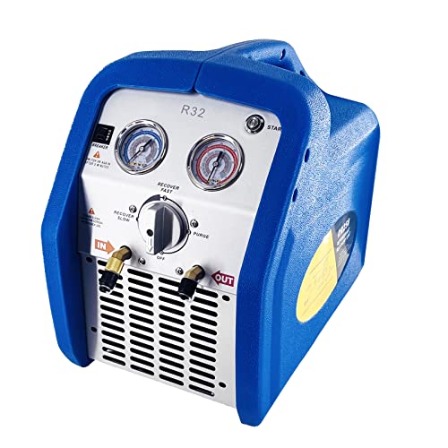 3/4HP Single Cylinder R1234YF R32 Refrigerant Recovery Machine, 110V