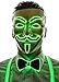 NEON NIGHTLIFE Light Up St Patricks Day Bow Tie, Irish Green Men's Glow in the Dark LED Tie