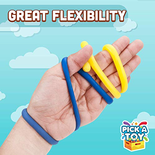Pick A Toy Stretchy String Fidget Sensory Toys (6-Pack) Thin, Super Colorful, and Latex-Free | Pull, Stretch, Wrap, and Squeeze | Help Relieve Stress, Find Focus, Promote Calm - Thumbnail 5