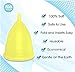 Blossom Menstrual Cup, Say No to Tampons | Get Blossom Cups for Menstrual Days| Period Cup, Reusable Menstrual Cup, Silicone Cup (Small Menstrual Cup, Yellow)