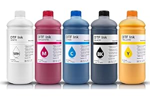 DTF Ink 500ML x 5 for I3200 XP600 R1390 L1800, 4800 ET-8550, ET-2850 XP-15000, R2400, L800, 1430, P400,P800,R2000, Heat Trans