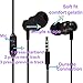 KingYou in-Ear Earbuds Earphone with Mic Premium Stereo Headphone Crystal Clear Sound Ergonomic Comfort-Fit iPhone, Android KS01(Black)