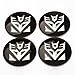 4 Pcs Aluminum Alloy Transformers Decepticons Wheel Center Decal Emblems (Transformers Decepticons-Black)