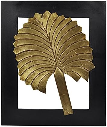 Ojas Interio Fibre Leaf Frame (30 cm x 2.5 cm x 36.5 cm, Bronze)