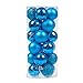 KI Store 24 Pcs Shatterproof Christmas Balls Tree Ornaments (2.36 inches, Blue)