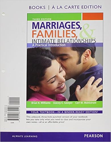 Amazon Com Marriages Families And Intimate Relationships Books A La Carte Edition 3rd Edition 9780205879113 Williams Brian K Sawyer Stacey C Wahlstrom Carl M Books
