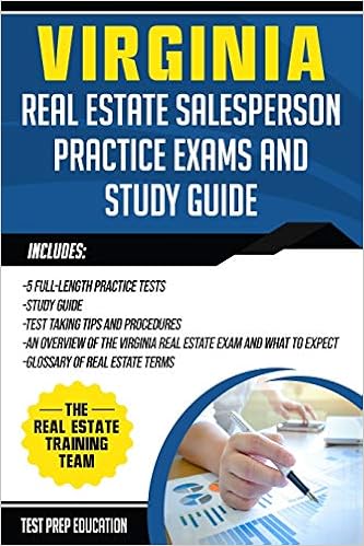Virginia Real Estate Salesperson Practice Exams And Study Guide Real Estate Training Team The 9781735111803 Amazon Com Books