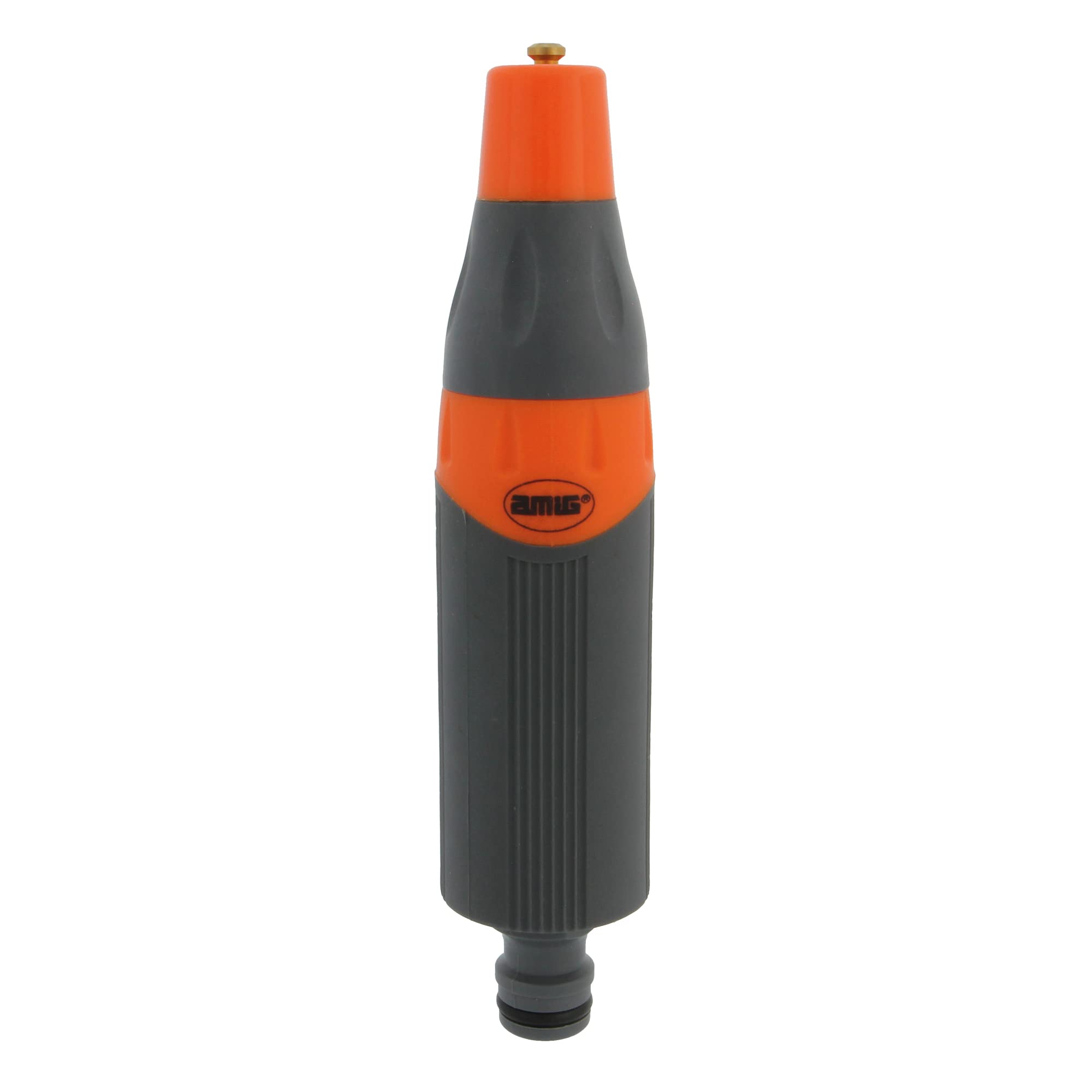 Amig - Watering Nozzle | 140mm | Adjustable High Flow Watering Lance | Ideal for Large Areas | ABS Plastic and Rubber | Orange and Grey