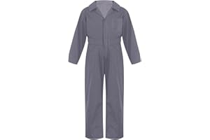 Ocealan Girls Boys Mechanic Boiler Suit Cargo Photoshoot Coveralls Jumpsuit One Piece Flightsuit Overalls Outfit