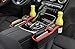 niceEshop(TM) Console Side Pocket, Leather Car Seat Gap Catcher with Coin Organizer and Cup Holder, Black and Red, 1Pcs, Left