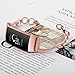 YiJYi Compatible with Fitbit Charge 3 Bands for Women,Replacement Metal Bling Stainless Steel Band Accessories Dressy Wristband Bracelet for Fitbit Charge 3 & Charge 3 SE (Rose Gold-Small(5.5