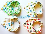 Baby Bandana Bibs with FREE TOWEL GIFT by MAKETE Unisex Kids, Premium 8 Pack Soft Cotton Organic Bib Set For Boys and Girls, Baby Shower Gift Set for Baby Teething, Drooling and Eating