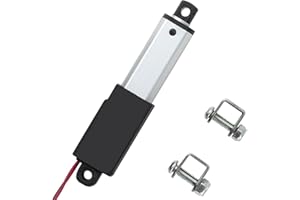 JQDML 0.83 Inch 0.83" Stroke Micro Linear Actuator 12V 42.2lbs/188N Electric Linear Actuator Speed 0.2"/sec with Mounting Brackets,for Robotics,Home Automation,Item Weight 0.09lbs