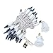 Novelty Lights 11 Feet 50 Bulb Incandescent Mini Light String, Teal with 2.5-Inch Spacing on White Wire, UL Listed Commercial Grade Indoor/Outdoor Mini Lights, Connectable End-To-End