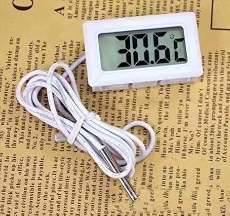 Liroyal Termómetro de acuario LCD digital con termómetro de agua ...