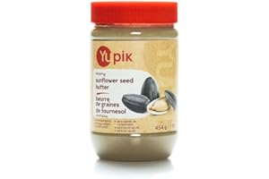 Yupik Natural Sunflower Seed Butter, 454 g, Kosher, Gluten-Free, GMO-Free, Creamy Seed Butter, Only Sunflower Seeds, No Added