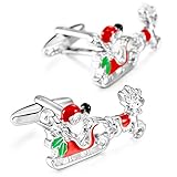 MOWOM 2PCS Rhodium Plated Cufflinks Shirt Wedding Business