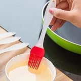 HouChanges Pastry Brush Silicone Grilling Basting Brush Red Heat Resistant view 2