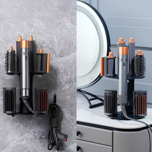 Fit fot Dyson Airwrap Organizer Stand, Desktop or Wall Mount Storage Holder for 6 Attachments