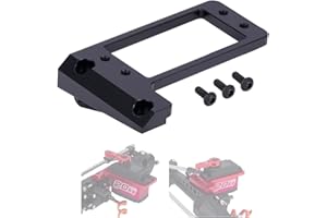 YSKMLOLP 1/10 RC Servo Mount, Aluminum Front Axle BAT Servo Mount Low Center of Gravity for 1/10 RC Crawler Car VP Capra F9 DIY LCG Chassis Upgrade Parts(Black)