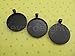 20 Pack - CleverDelights 1 3/16” Round Pendant Trays - Mix Pack - Copper Bronze Silver Black