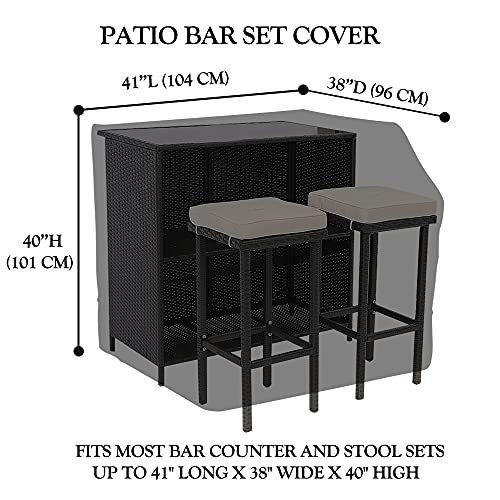 41 Inch Outdoor Patio Bar Set Cover Heavy Duty Waterproof Patio