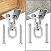 Awroutdoor Heavy Duty Swing Hangers Suspension Hooks 1000 LB Capacity, 360° Rotate Swing Hooks w/ 4 Screw for Playground Porch Yoga Seat Hammock Chair Sandbag Swing Sets Indoor Outdoor (2 Pack)