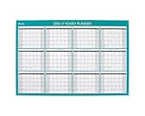 Blue Sky Aqua Academic Year 16/17 Yearly 36 x 24 Horizontal / Vertical Laminated Planner