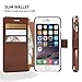 Compatible with iPhone 6S Wallet case, iPhone 6 Wallet Case, Durable and Slim, Lightweight with Classic Design & Ultra-Strong Magnetic Closure, Faux Leather, Light Brown, for Apple iPhone 6s/6