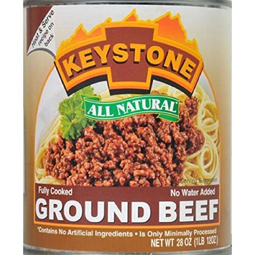Keystone Meats All Natural Ground Beef, 28 Ounce (Pack of 12