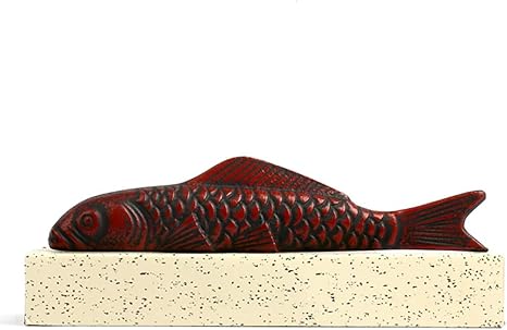 Amazon Co Jp プレス紙を描く鋳鉄鯉文鎮定規飾りクリエイティブかわいい中国風の金属書道は ブック文房具の贈り物を押し Color Dark Red ホーム キッチン