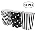 NUOLUX 48pcs Gift Bag Candy Cartons Black Popcorn Boxes Popcorn Bowls Movie Night Football Decor Gadgets for White Decorations Snack Container Popcorn Buckets Disposable Party Bag