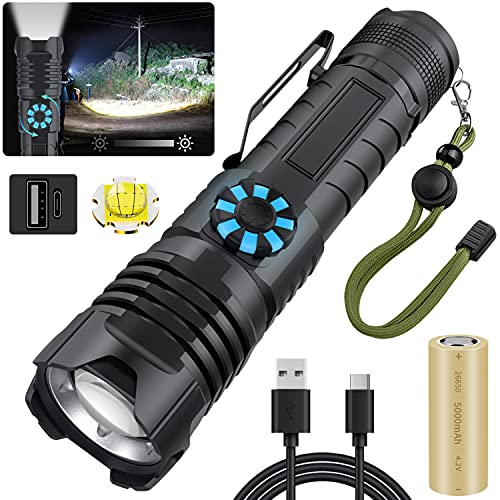 Rechargeable Tactical Flashlights 100000 High Lumens, Brightest