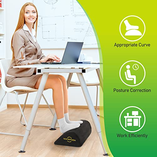 AMERIERGO Under Desk Footrest, Foot Stool with Curve Design, Ergonomic