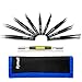 RYMALL 10 pcs Precision ESD Anti-Static Stainless Steel Tweezers Set Kit for Electronics, Jewelry-Making, Laboratory Work, Hobbies in 10 Sizes