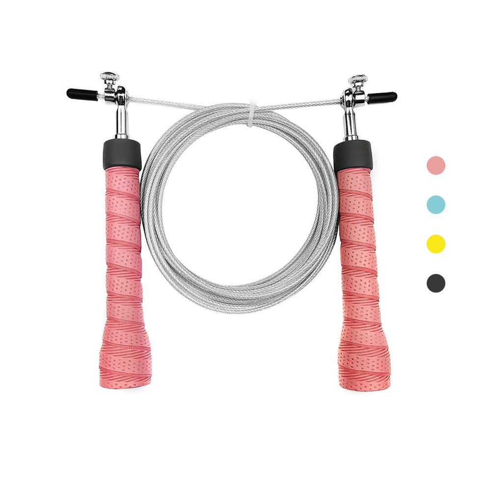 Adjustable Jump Rope, Ball Bearings Tangle-Free Rapid Speed Cable Skipping Rope, Jumping Ropes with Ergonomic Non-Slip Handles - Perfect for Speed Training, Endurance Training, Home Gym or Recreation