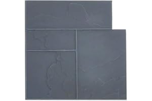Ashler Notched Slate Concrete Stamp Single by Walttools | Decorative Tile Pattern Flexible Polyurethane Texturing Mat, Sturdy, Realistic Detail (Floppy)